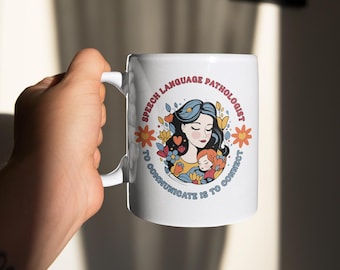 Taza de logopeda: regalo vibrante para terapeutas del habla y el lenguaje