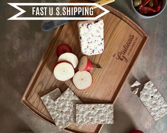 Custom Engraved Cutting Board, Large Personalized Charcuterie Board, Unique Personalized Anniversary Gifts, New Home Housewarming Gift