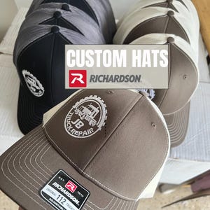 Aangepaste Richardson 112 truckerpet, personaliseerbaar logo op truckerpet, aangepaste geborduurde pet, pet bedrijfsbedrijf, baseball custom