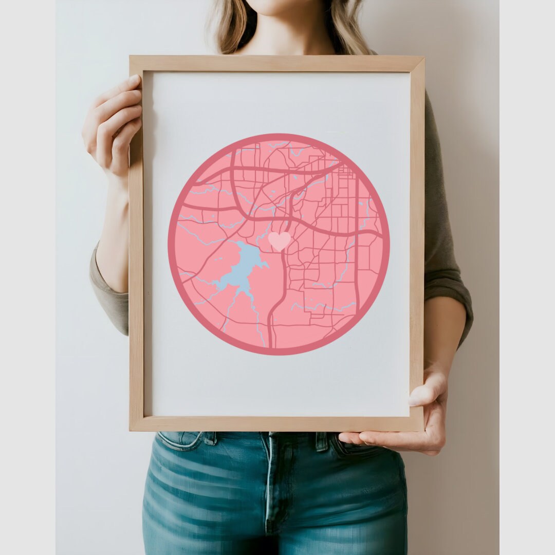 Custom Personalized Map Photo Canvas - Best Gift For Couple - Love Story