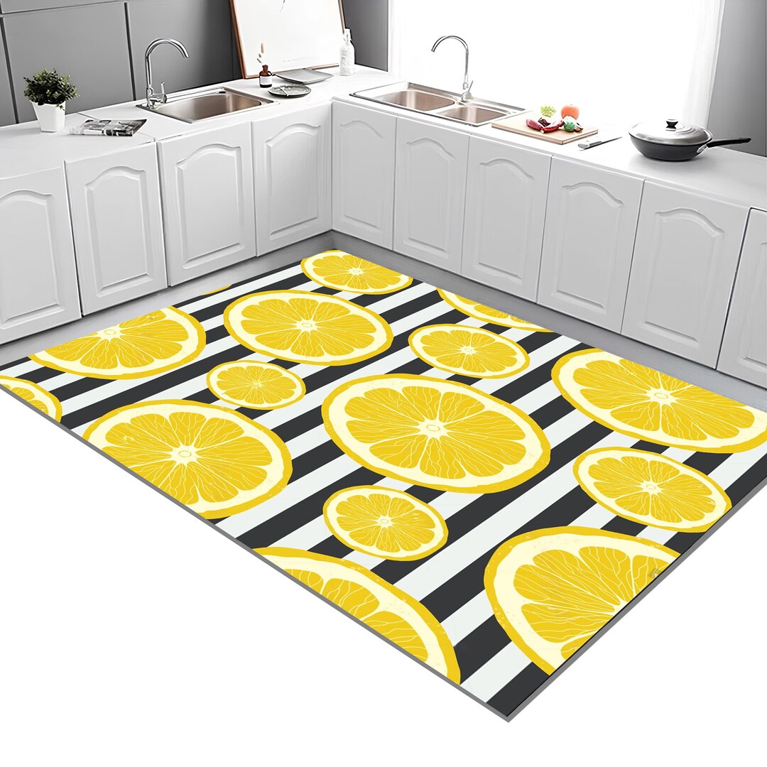 Fruit Kitchen Ruglemon Kitchen Rugkitchen Decorkitchen Etsy