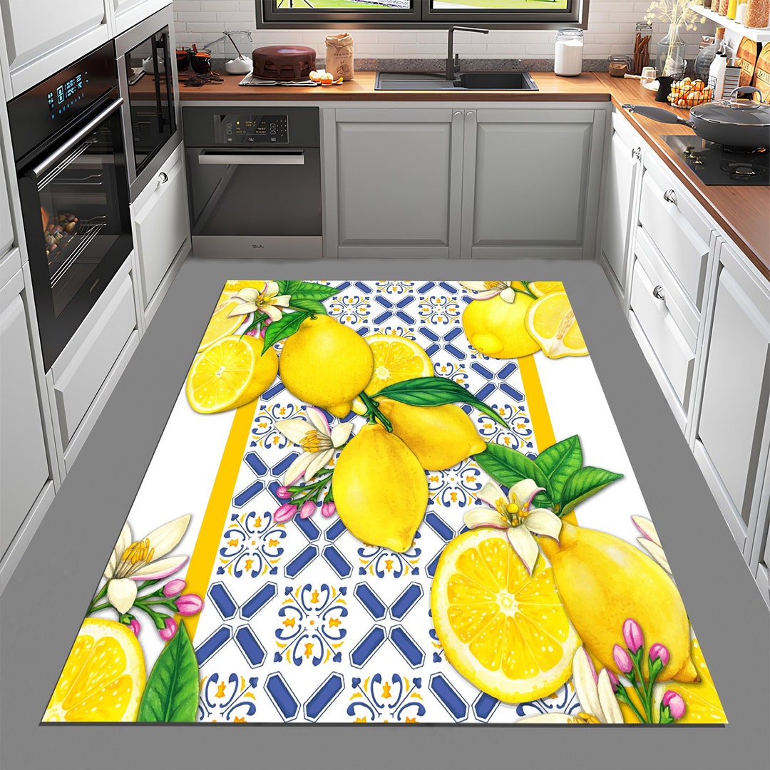 Fruit Kitchen Ruglemon Kitchen Rugkitchen Decorkitchen Etsy