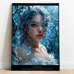 Chione, Daughter of the North Wind | Wall Art | Greek Mythology | Digital Downloads | Digital Prints | Home Decor | Wall Decor | Greek Gifts