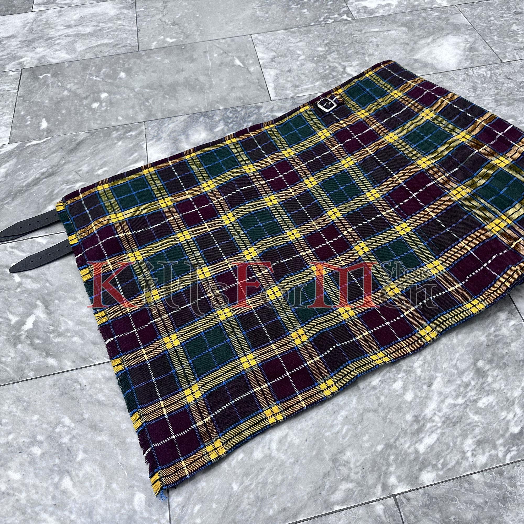Kilt utility scozzese in tartan: realizzato su misura, misto lana da 8