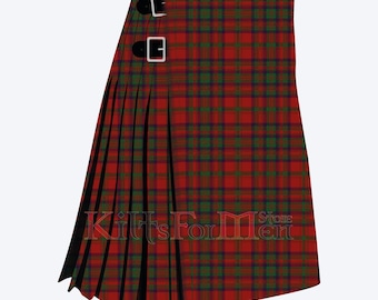 Scottish Handmade Matheson Red 8 Yard Tartan Kilt - Clan Matheson Kilt for Men - Made to Order