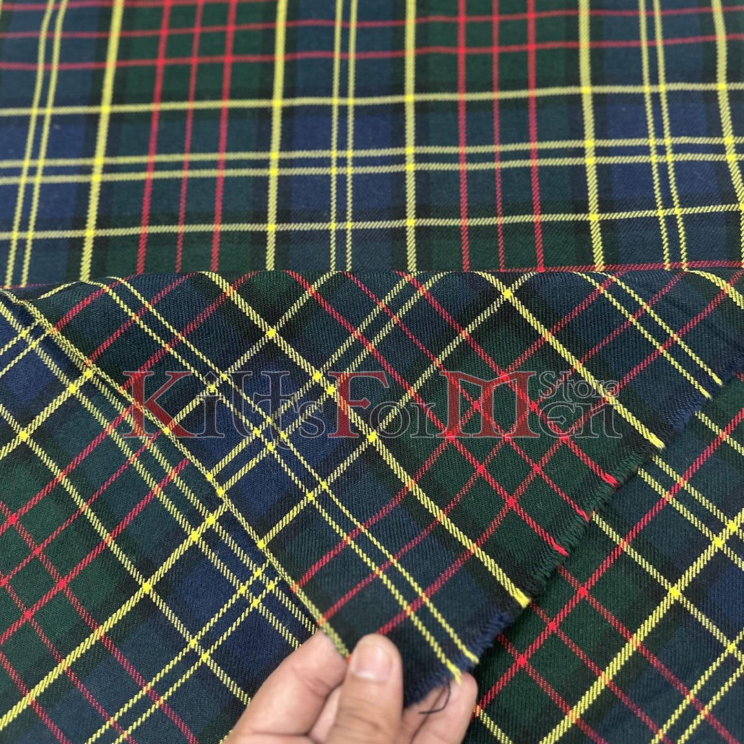 MacMillan Hunting Tartan Women's Lapel Shirt Dress With Long Sleeve