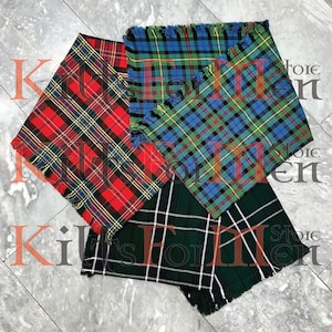 Hand Fringed Tartan Stole for Women - 71&quot;x27 Scottish Tartan Shawl - Available in 70 Tartans