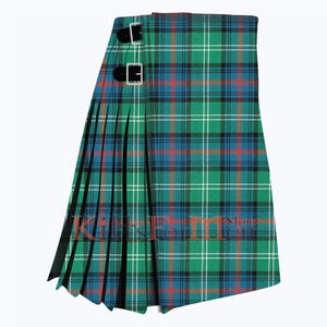 Scottish Handmade Sutherland Ancient 8 Yard Tartan Kilt - Clan Sutherland Kilt for Men