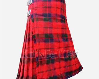 Scottish Handmade Robertson Red Tartan Kilt - Clan Robertson Kilt for Men