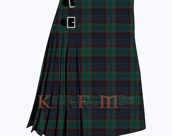 Scottish Handmade Fletcher Modern 8 Yard Tartan Kilt - Clan Fletcher Premium Kilt for Men