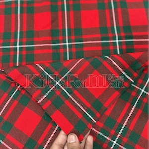 Macgregor Modern Tartan Fabric - Tartan Fabric by the Yard - 16 Oz Acrylic Wool - 54" Width - Machine Washable
