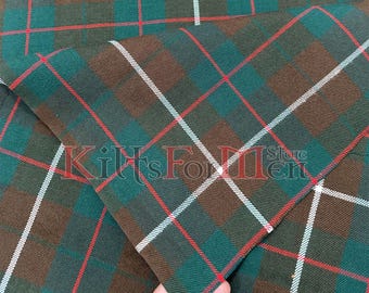 Mackinnon Hunting Modern Tartan Fabric - Tartan Fabric by the Yard - 16 Oz Acrylic Wool - 54" Width - Machine Washable