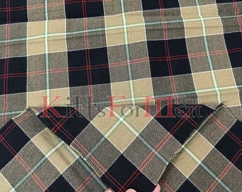 Tecido xadrez Dunlop Hunting – Lã acrílica de 16 oz, 54" de largura
