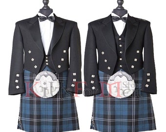 Scottish Men Prince Charlie Kilt Jacket | Handmade Wedding Kilt Jacket Available in All Sizes | Chest 34" to 60"