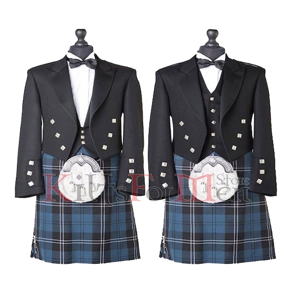 Schottische Männer Prinz Charlie Kilt Jacke | Handgemachte Hochzeit Kilt Jacke in Alle Größen erhältlich | Brustumfang 91cm bis 152cm