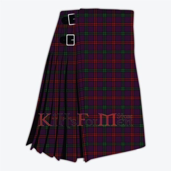 Scottish Handmade Montgomery 8 Yards Tartan Kilt - Clan Montgomery Kilt for Men