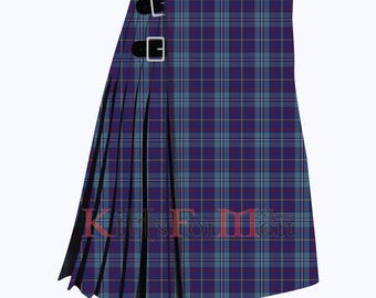 Kilt escocês feito à mão McCormick 8 jardas xadrez - Kilt Clan McCormick para homens