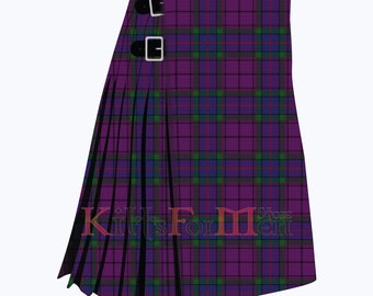 Scottish Handmade Wardlaw 8 Yard Tartan Kilt - Clan Wardlaw Kilt for Men