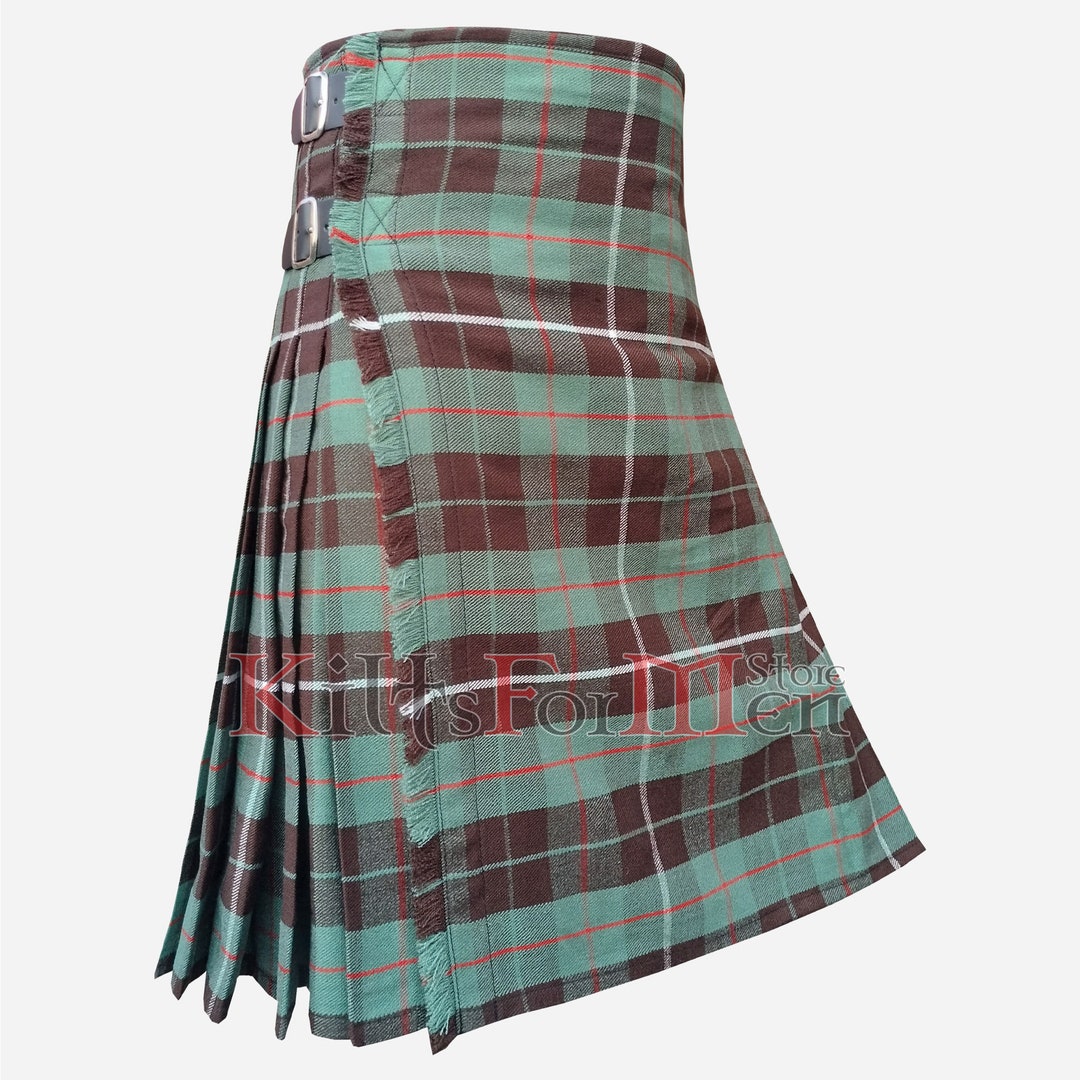 Scottish Handmade Mackinnon Hunting Ancient Family Tartan Kilt Clan