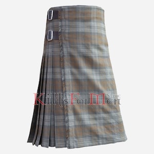 Scottish Handmade Black Watch Weathered Tartan Kilt - Clan Black Watch Kilt for Men