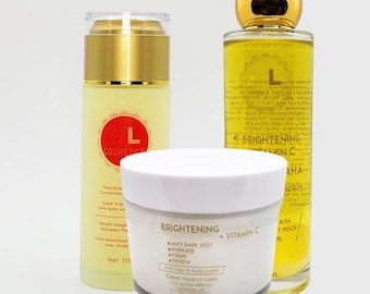 Brightening + AHA. 2 in 1 Face & Body Cream + Body Serum Duo Set