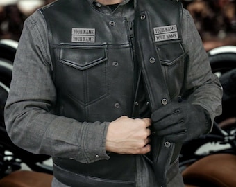 Benutzerdefinierte Motorradweste aus Rindsleder: Personalisierte Biker Racing Weste