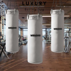Luxury Snowy White Synthetic Leather Punching Bag, Handcrafted White Boxing Bag for Gym, Home and Living Rooms For More Luxury, Easter Gift.