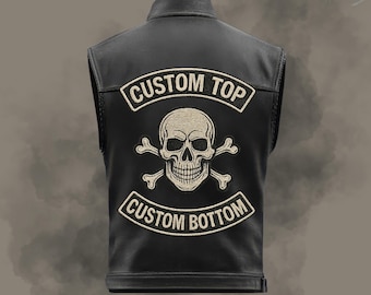 Chaleco de cuero personalizado para motociclistas – Chaleco personalizado de piel de vaca para clubes de motociclistas
