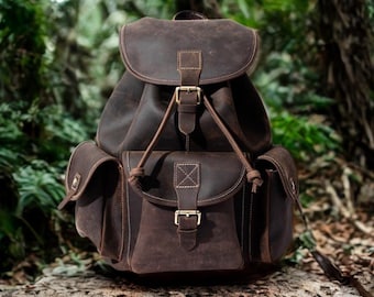 Crazy Horse Leder Rucksack: Robuster Boho Reiserucksack