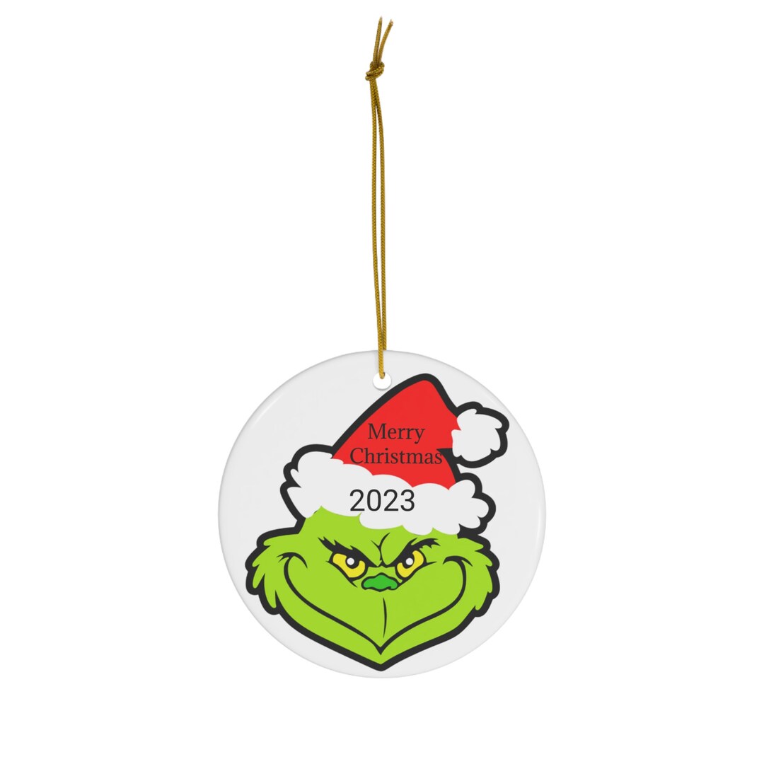 The Grinch 2023ceramic Ornament, 4 Shapes Etsy