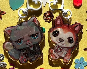 House MD LPS glitter epoxy charms