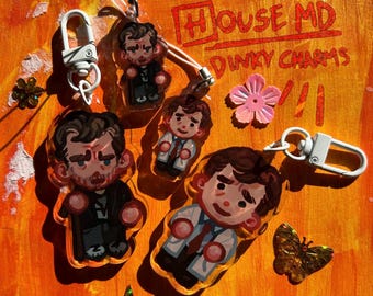 House MD acrylic charms and mini phone charms
