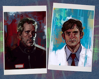 House MD Disco Elysium portrait mini print set