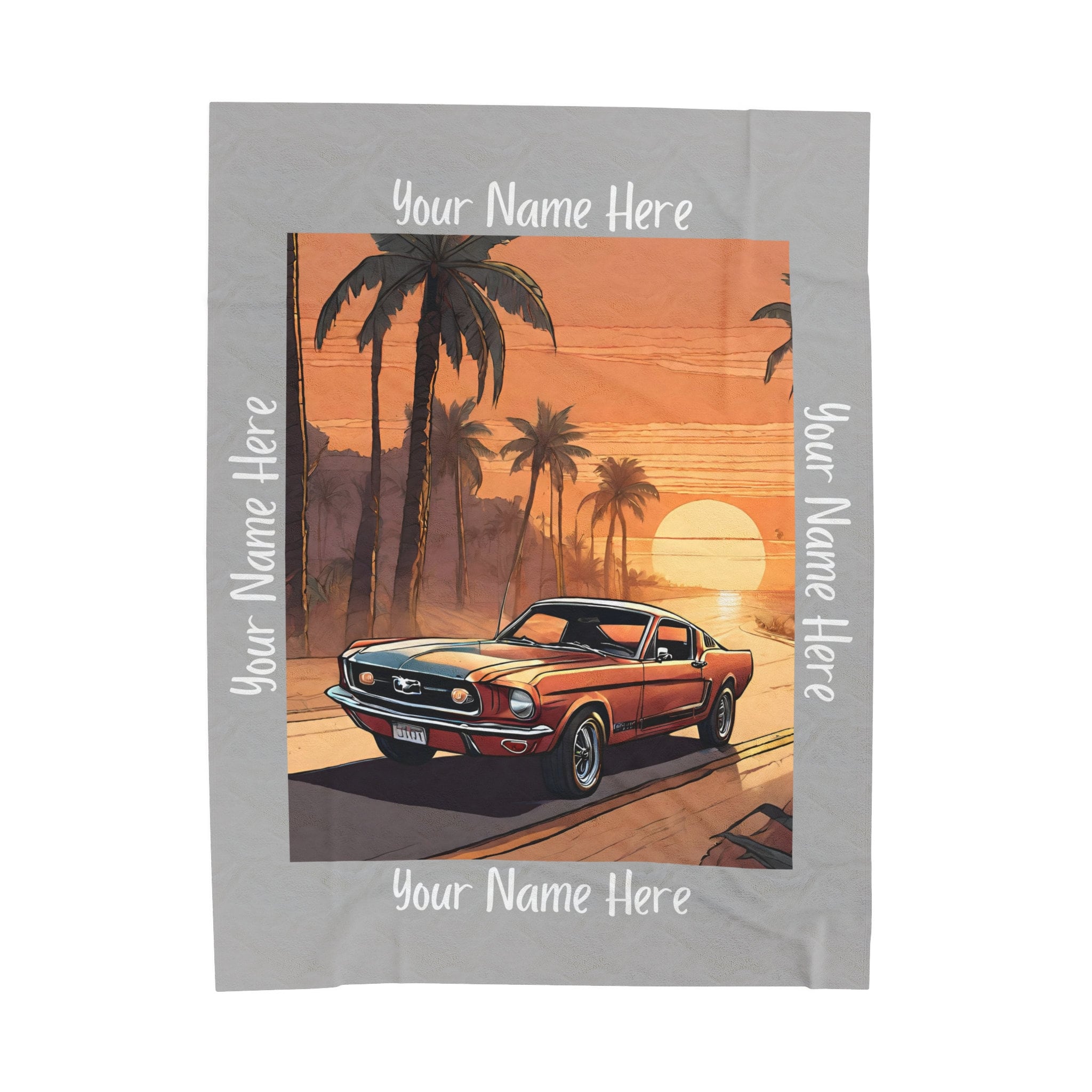 Ford Mustang Line-Up Decke – 127x152 Cm, Superweiches Mikrofaser-Fleece, Offiziell Lizenziert