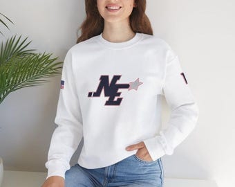 Sudadera unisex de hockey NE Stars personalizada con cuello redondo y mezcla pesada™