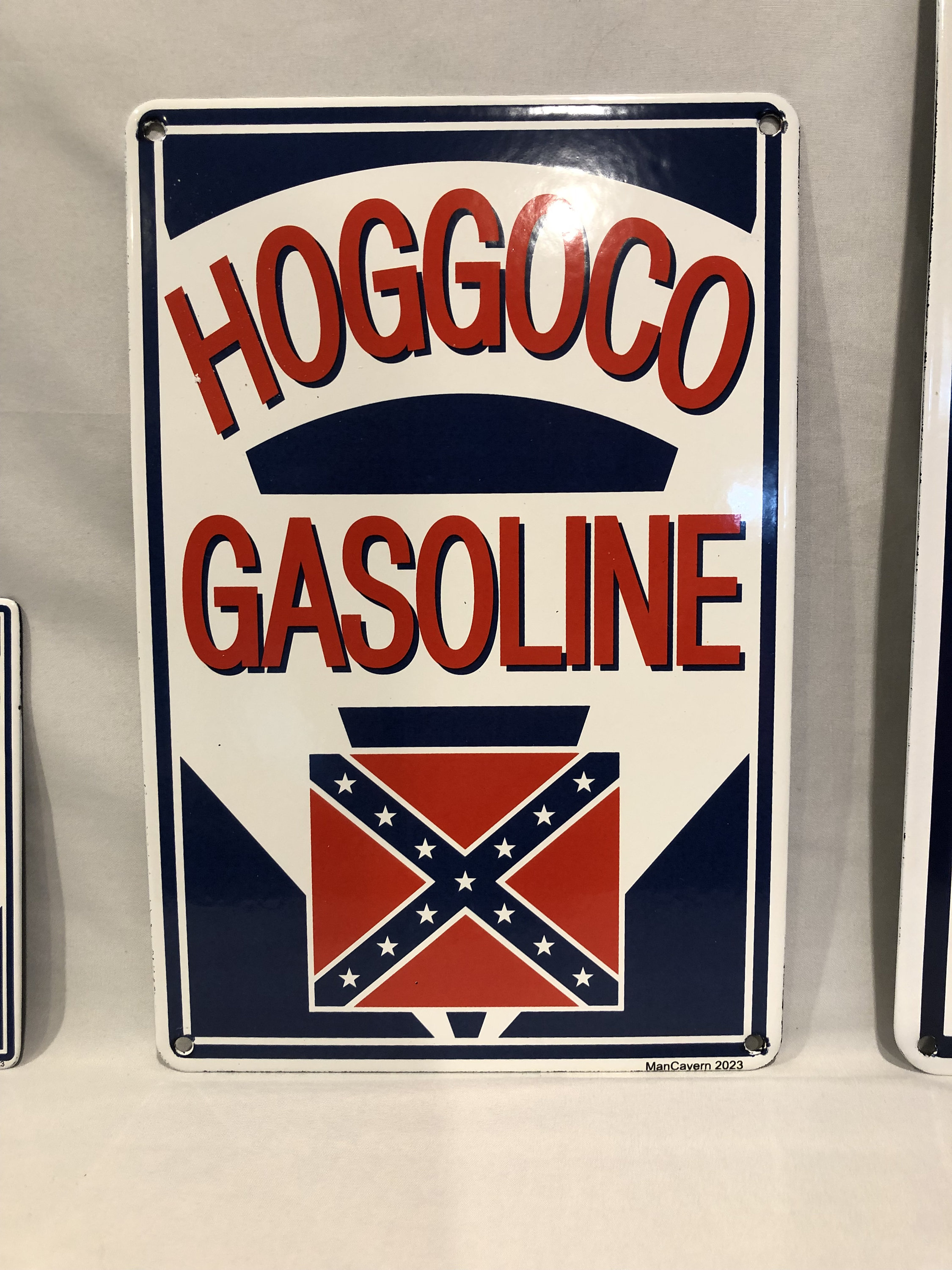 Dukes of Hazzard Hoggoco Gas Oil Station Pump Porcelain Enamel