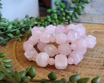 Rose Quartz Bracelet, Natural Rose Quartz, Crystal Bracelet, 11mm bead, High Quality Rose Quartz