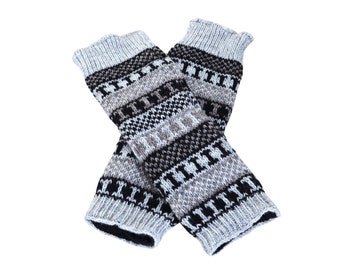 Hand Knitted 100% Yak Wool Footless Legwarmers, Women's Knee High Welly Socks, Soft Woolen Footless Yoga Pilates Leg Warmens, Valentine Gift