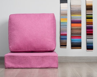 Custom Seat Cushion for Armchair MCM Chair Cushions Chair Back Cushion Morris Chair Cushions Seat & Backrest Cushion Set 2'' Thick Chair Pad
