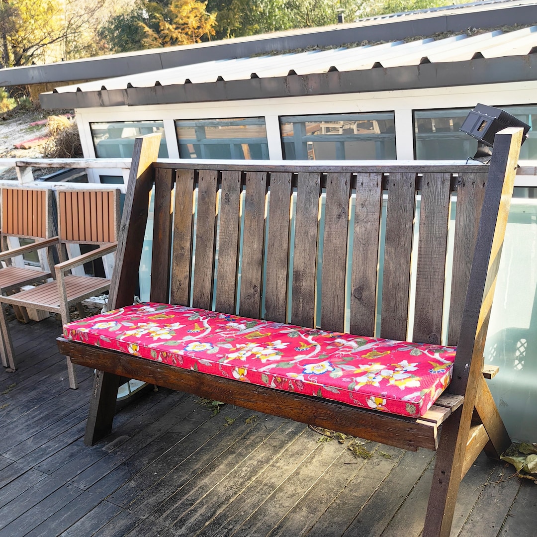 2'' Thick Bench Cushion Custom Size Cushion Printed Floral Cushion