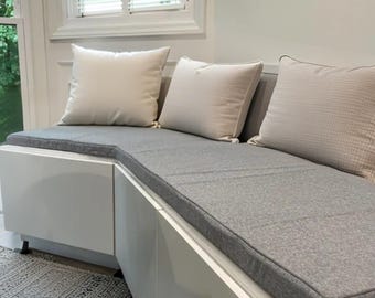 Custom Bench Cushion, Window Seat, Corner Bench, Made to Order