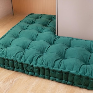 Custom Bench Cushion | Custom Tufted Cushion | Custom Size Window Seat Cushion | Custom Shape French Cushion | Custom Tufted Floor Cushion
