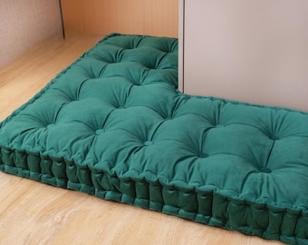 Custom Bench Cushion | Custom Tufted Cushion | Custom Size Window Seat Cushion | Custom Shape French Cushion | Custom Tufted Floor Cushion