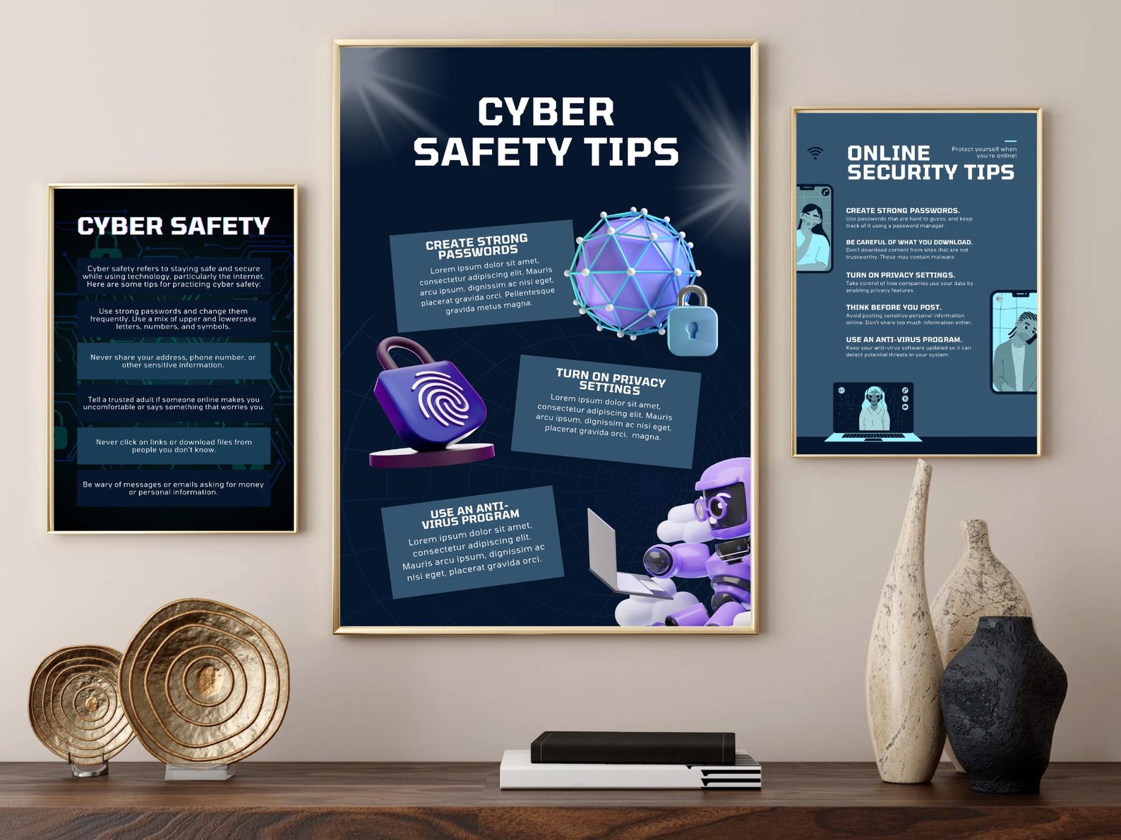 IT Security Posters – Set of 6 Digital Citizenship Prints | Cyber ...