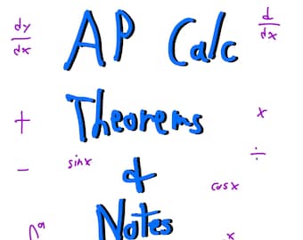 AP Calculus AB/BC Studienotities - Omvat wiskunde, stellingen en formules - voor middelbare scholieren, senioren en eerstejaarsstudenten
