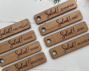 Personalized Place Cards: Wooden Names Place Cards, Wedding Guest Name Tags