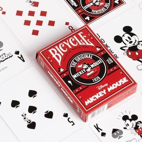 Cartes à jouer Bicycle Disney Classic Mickey Mouse (rouge)