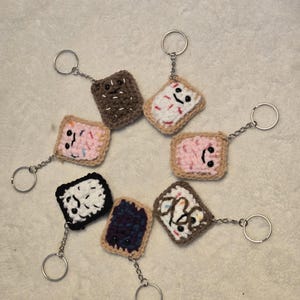 llavero de poptart de crochet