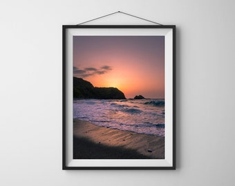 Voyage en Grèce à Ikaria : Art décoration - coucher de soleil - Téléchargement numérique - Digital download - haute resolution