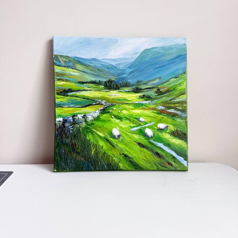 Ireland Painting Connemara Landscape Irish Original Oil Art Sheep ...